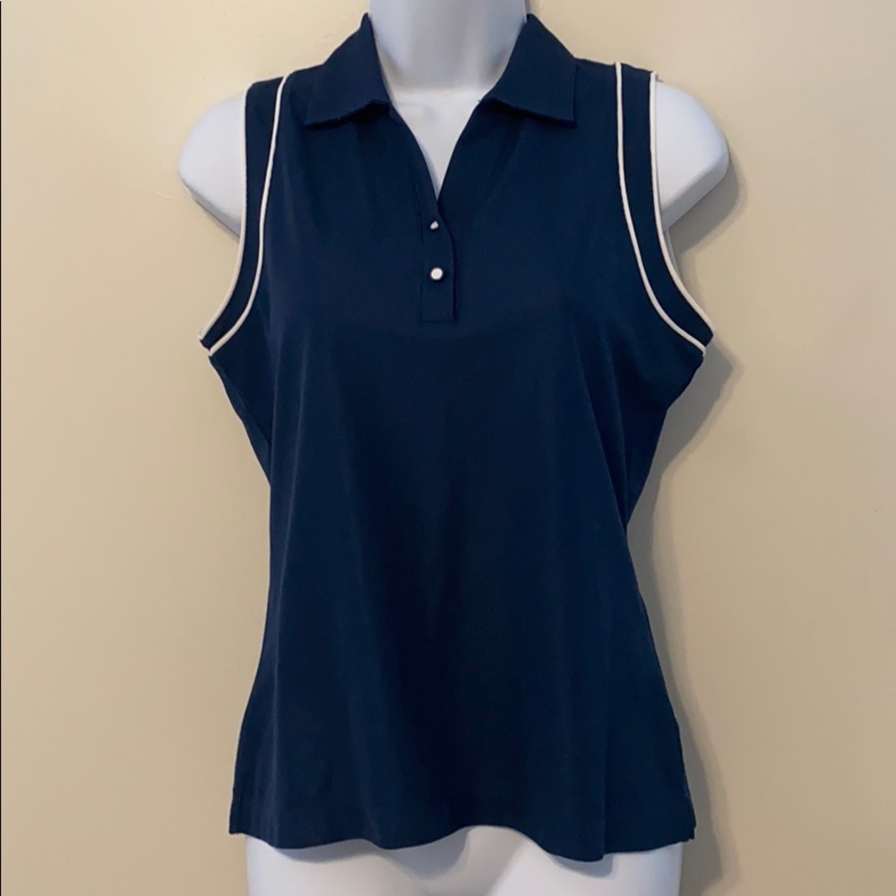 Navy Golf Sleeveless Polo